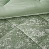 Crushed Velvet Comforter Set with Diamond Quilting and Decorative Pillow