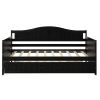 Twin Wooden Daybed with Trundle Bed, Sofa Bed for Bedroom or Living Room