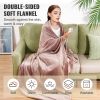 VEVOR Heated Blanket Electric Soft Flannel Heating Blanket with 10 Hours Timer Auto-off & 5 Heating Levels, Dual Control
