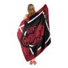 Arkansas Licensed Officially NCAA "Dimensional" Micro Raschel Throw Blanket; 46" x 60"