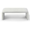 47.24'' Width Modern Ottoman Bench, Upholstered Sherpa Fabric End of Bed Bench, Shoe Bench Footrest Entryway Bench Coffee Table for Living Room