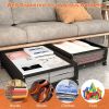 2Pcs Under Bed Storage Containers with 360° Rotatable Wheels Visible Dustproof Cover