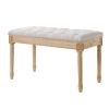 VEVOR Upholstered Bench, 16"W Ottoman Bench, End of Bed Bench with Foam Padded Cushion and Rubberwood Legs