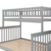 Twin over Full Stairway Bunk Bed with Storage with Shelves