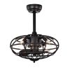 18.1" Caged Ceiling Fan with Remote Control,Timer, 3 Speeds Indoor Ceiling Fan for Farmhouse, Bedroom Living Room(No include Bulbs)