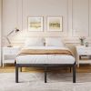 California King Heavy Duty Metal Platform Bed Frame with Round Edge Legs