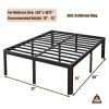 California King Heavy Duty Metal Platform Bed Frame with Round Edge Legs