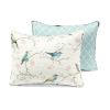 Reversible Lightweight Polyester Floral Birds Quilt Set