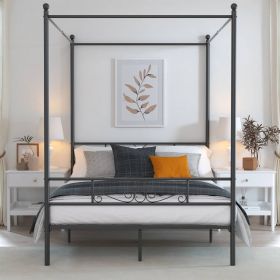 Four Poster French Country Metal Canopy Bed
