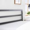 Sturdy Modern Black Metal Headboard