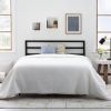 Sturdy Modern Black Metal Headboard