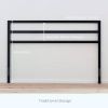 Sturdy Modern Black Metal Headboard