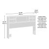 Farmhouse Bookcase Headboard in Grey White Wood Finish