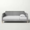 Polyester Fabric Upholstered Daybed with Nailhead Trim