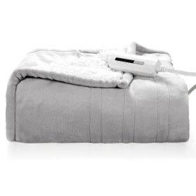 Heated Electric Sherpa Throw Blanket
