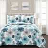 Floral Lightweight Polyester Microfiber Quilt Set