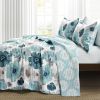 Floral Lightweight Polyester Microfiber Quilt Set