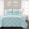 Floral Lightweight Polyester Microfiber Quilt Set