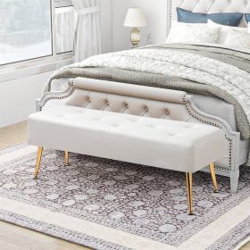 Modern Bed Bench Ottoman PU Leather Seat