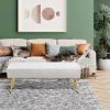 Modern Bed Bench Ottoman PU Leather Seat