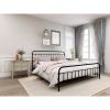 Classic Farmhouse Metal Bed Frame with Rounded Headboard Footboard