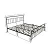 Classic Farmhouse Metal Bed Frame with Rounded Headboard Footboard