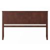 Traditional Style Headboard in Walnut Wood Finish