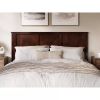 Traditional Style Headboard in Walnut Wood Finish