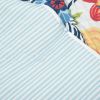 Lightweight Floral Coral Polyester Quilt Set