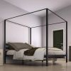 Modern Four Poster Metal Canopy Bed