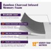 Charcoal Infused Memory Foam Mattress with Removable Cover