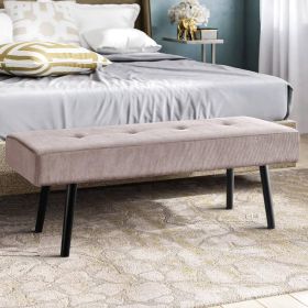 Corduroy Upholstered End of Bed Bench
