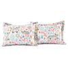 Pink and Grey 6 Piece Floral Foxes Daybed Cover Bedding Set