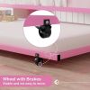 Metal Bunk Bed with Twin size Roll-Out Trundle Bed Frame