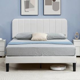 Upholstered Platform Bed Frame with Headboard