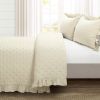 Lightweight Ruffled Reversible Oversized Quilt Set