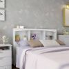 Modern Farmhouse Bookcase Headboard Wood Finish