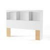 Modern Farmhouse Bookcase Headboard Wood Finish