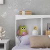 Modern Farmhouse Bookcase Headboard Wood Finish