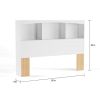 Modern Farmhouse Bookcase Headboard Wood Finish