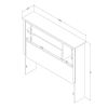 Modern Scandinavian Style Bookcase Headboard in White Wood Finish