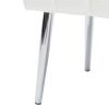 Mid-Century Modern Bedroom Bench with PU Leather Seat and Tapered Legs