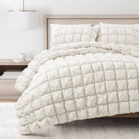 Soft Lightweight Puff Textured Comforter Set