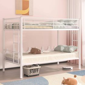 Metal Bunk Bed Frame with Two Side Ladders