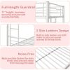 Metal Bunk Bed Frame with Two Side Ladders