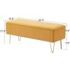 Sherpa Fabric Upholstered End of Bed Storage Bench