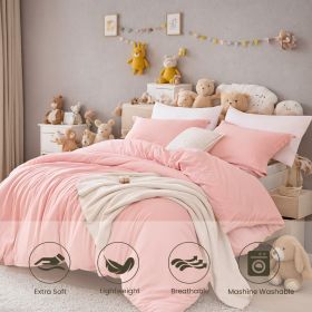 Three-piece Bedding Set With Solid Color Quilt Cover And Pillowcase, Three-piece Bedding Set - Super Soft Microfiber Hotel Series - Brushed Super Soft (Option: 263cmx229cm 6pcs)
