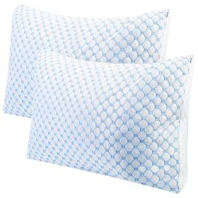2Pcs Or 1Pc Double-sided Bamboo/Cooling Memory Foam Pillow (Option: Queen-2Pcs)