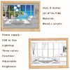1pc Dimming 3-color Beach Sun Lamp Painting, Sketch Light. Healing Light, Bedside Bedroom Sleeping Lamp
