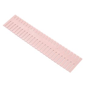 Drawer Dividers Organizer 4 Pack, Adjustable Grid Drawer Separators for Socks Underwear Makeup Storage (Color: Pink, size: 18.5×2.76in)